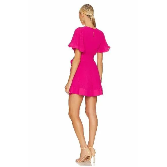 Milly Lumi Pleated Mini Dress Milly Pink Size 8
